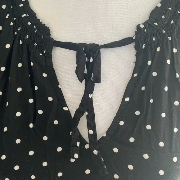 Old Navy Black Polka Dot Maxi Dress - Picture 5 of 7